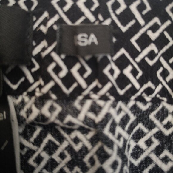 Olsen Europe Lisa Ladies Size Medium Lightweight Black & White Pattern Pants - Picture 4 of 11